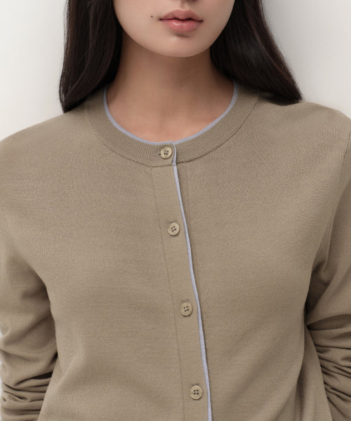 MUSINSA STANDARD WOMAN MUSINSA STANDARD WOMAN Cardigan Layered Round Neck [Size]