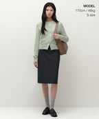MUSINSA STANDARD WOMAN MUSINSA STANDARD WOMAN Cardigan Layered Round Neck [Pale Green]