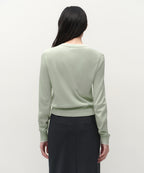 MUSINSA STANDARD WOMAN MUSINSA STANDARD WOMAN Cardigan Layered Round Neck [Pale Green]
