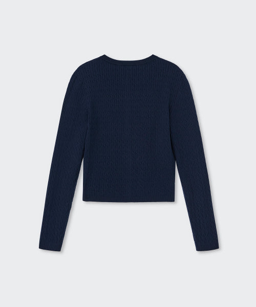 MUSINSA STANDARD WOMAN MUSINSA STANDARD WOMAN Women's Cable Round Neck Cardigan (Size)