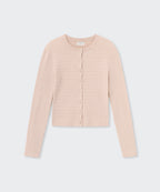 MUSINSA STANDARD WOMAN MUSINSA STANDARD WOMAN Women's Cable Round Neck Cardigan [Light Pink]