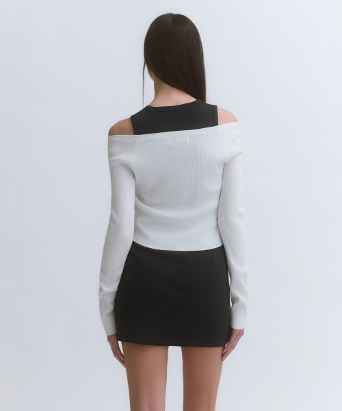 MUSINSA STANDARD WOMAN MUSINSA STANDARD WOMAN Women's slim off-shoulder cardigan (size XS)