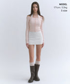 MUSINSA STANDARD WOMAN MUSINSA STANDARD WOMAN Cardigan Women's slim off-shoulder light pink