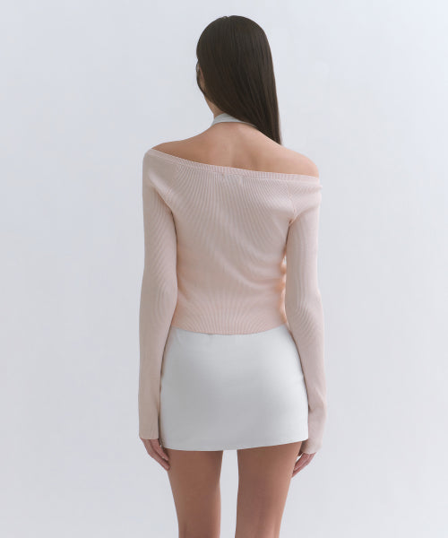 MUSINSA STANDARD WOMAN MUSINSA STANDARD WOMAN Cardigan Women's slim off-shoulder light pink