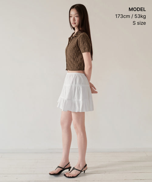 MUSINSA STANDARD WOMAN MUSINSA STANDARD WOMAN Cardigan Short Sleeve [Brown]
