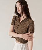 MUSINSA STANDARD WOMAN MUSINSA STANDARD WOMAN Cardigan Short Sleeve [Brown]