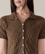 MUSINSA STANDARD WOMAN MUSINSA STANDARD WOMAN Cardigan Short Sleeve [Brown]