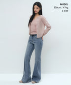 MUSINSA STANDARD WOMAN MUSINSA STANDARD WOMAN Sheer Round Neck Cardigan [Indian Pink]