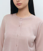 MUSINSA STANDARD WOMAN MUSINSA STANDARD WOMAN Sheer Round Neck Cardigan [Indian Pink]