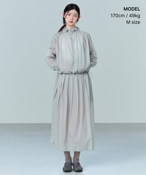 MUSINSA STANDARD WOMAN MUSINSA STANDARD WOMAN Women's Sheer Volume Windbreaker Jacket (Light Gray)