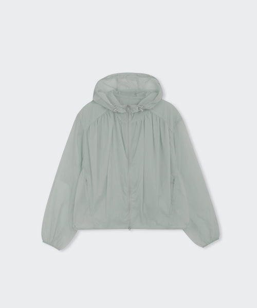 MUSINSA STANDARD WOMAN MUSINSA STANDARD WOMAN Women's Sheer Volume Windbreaker Jacket (Light Gray)