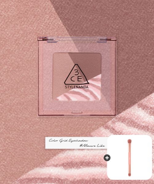 3ce [2] Color Grid Eyeshadow (includes 1 dual-ended eyeshadow brush)