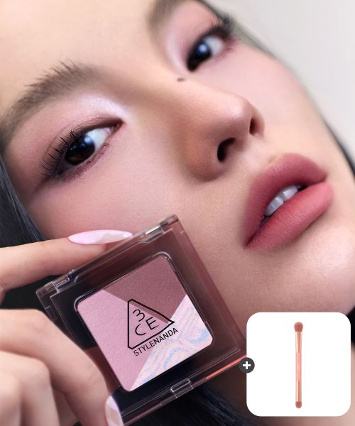3ce [2] Color Grid Eyeshadow (includes 1 dual-ended eyeshadow brush)
