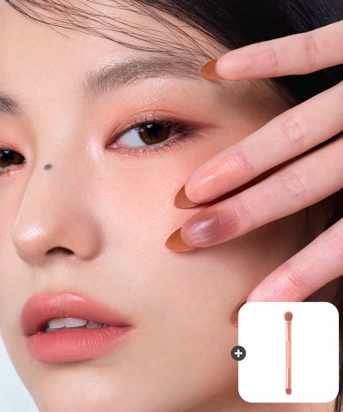 3CE [2 types] Color Grid Eyeshadow + Face Blush (includes 1 dual-ended eyeshadow brush)