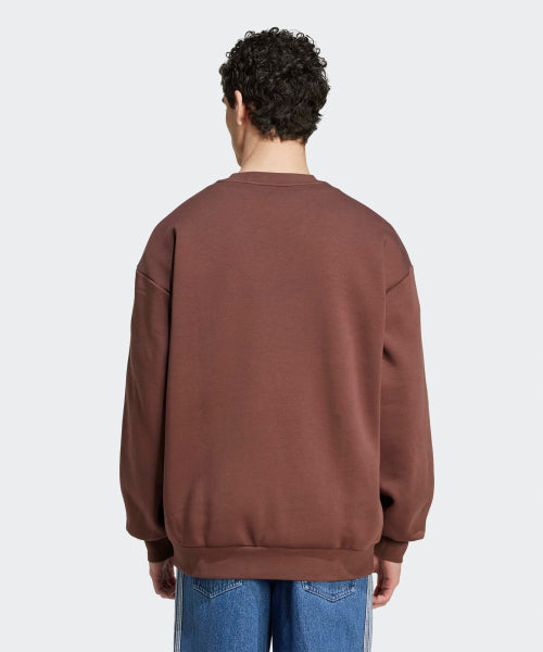 ADIDAS ADIDAS Oversized crew sweatshirt - Brown:White