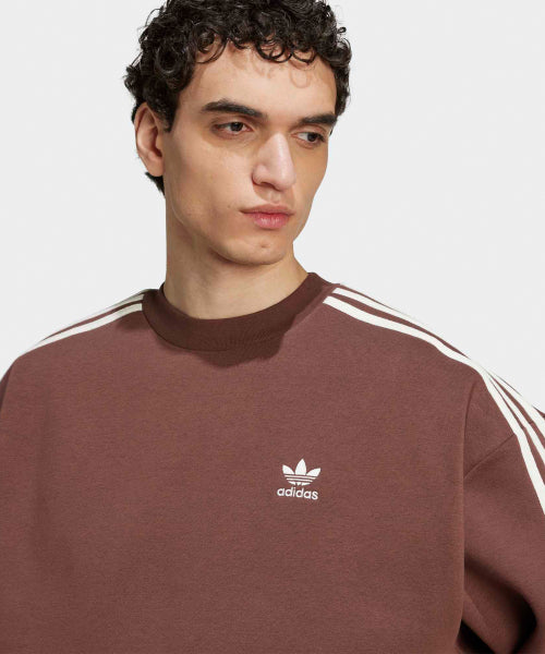 ADIDAS ADIDAS Oversized crew sweatshirt - Brown:White