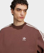 ADIDAS ADIDAS Oversized crew sweatshirt - Brown:White