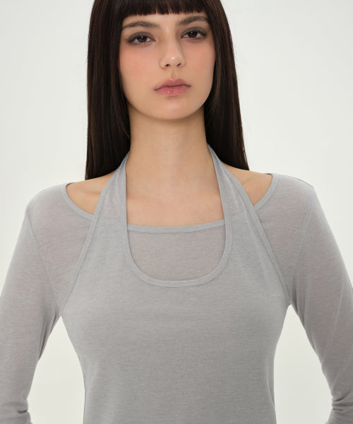 MUSINSA STANDARD WOMAN MUSINSA STANDARD WOMAN T-Shirt Light Gray