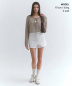 MUSINSA STANDARD WOMAN MUSINSA STANDARD WOMAN Cardigan Tie-up Crop [Size S]
