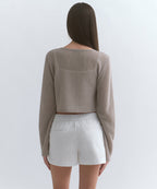 MUSINSA STANDARD WOMAN MUSINSA STANDARD WOMAN Cardigan Tie-up Crop [Size S]