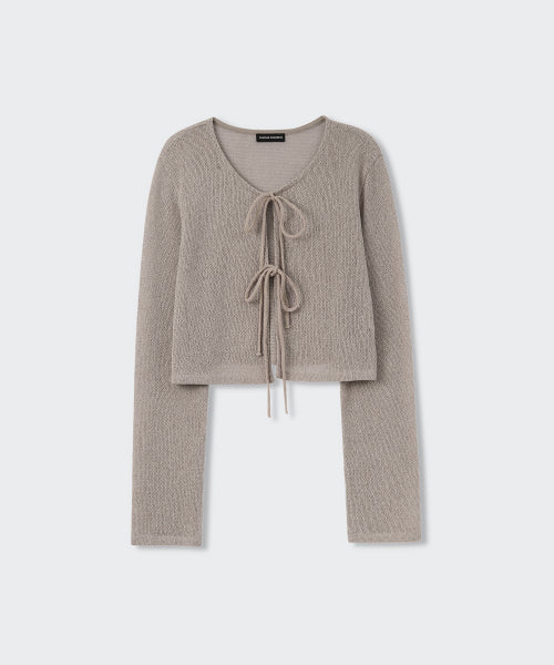 MUSINSA STANDARD WOMAN MUSINSA STANDARD WOMAN Cardigan Tie-up Crop [Size S]