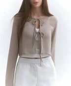 MUSINSA STANDARD WOMAN MUSINSA STANDARD WOMAN Cardigan Tie-up Crop [Size S]