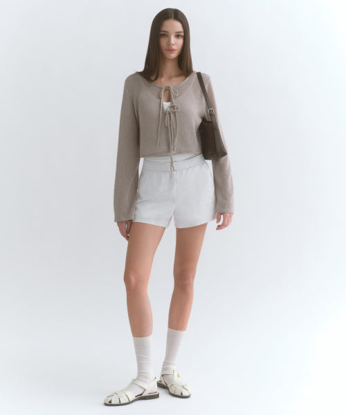 MUSINSA STANDARD WOMAN MUSINSA STANDARD WOMAN Cardigan Tie-up Crop [Size S]