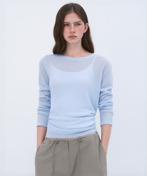 MUSINSA STANDARD WOMAN MUSINSA STANDARD WOMAN Women's T-Shirt Sky Blue