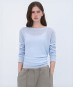 MUSINSA STANDARD WOMAN MUSINSA STANDARD WOMAN Women's T-Shirt Sky Blue