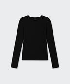 MUSINSA STANDARD WOMAN MUSINSA STANDARD WOMAN Women's Sheer Slim Long Sleeve T-Shirt [Black]