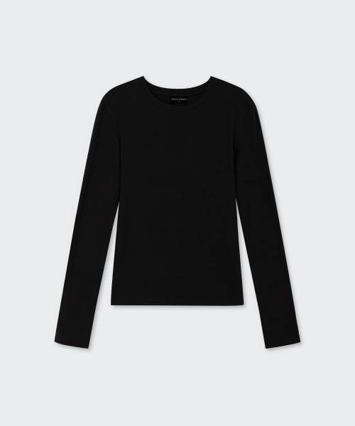 MUSINSA STANDARD WOMAN MUSINSA STANDARD WOMAN Women's Sheer Slim Long Sleeve T-Shirt [Black]