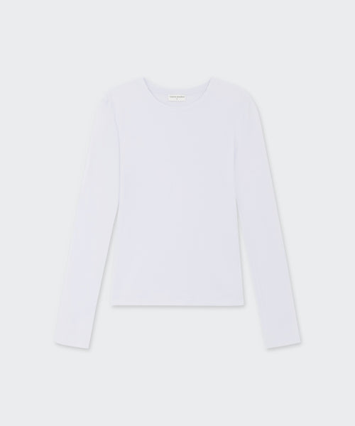 MUSINSA STANDARD WOMAN MUSINSA STANDARD WOMAN Women's Sheer Slim Long Sleeve T-Shirt (White)