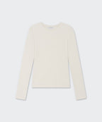 MUSINSA STANDARD WOMAN MUSINSA STANDARD WOMAN Sheer Slim Long Sleeve T-Shirt (Butter Cream)