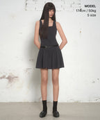 MUSINSA STANDARD WOMAN MUSINSA STANDARD WOMAN Women's Cotton Flare Mini Dress Dark Gray