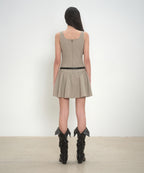 MUSINSA STANDARD WOMAN MUSINSA STANDARD WOMAN Women's Cotton Flare Mini Dress Greyish Beige