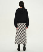 MUSINSA STANDARD WOMAN MUSINSA STANDARD WOMAN Ombre Check Maxi Skirt (Black)
