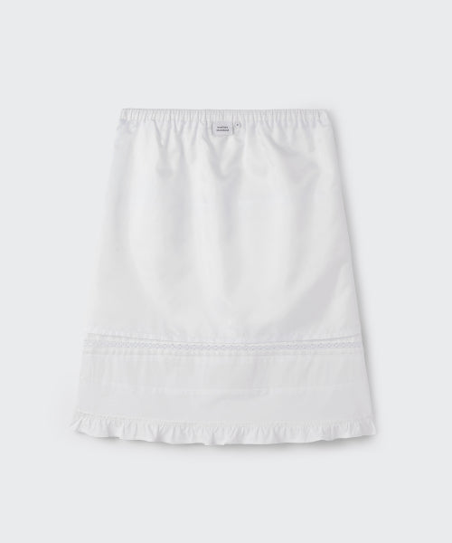 MUSINSA STANDARD WOMAN MUSINSA STANDARD WOMAN Women's Poplin Lace Trim Knee Length Skirt