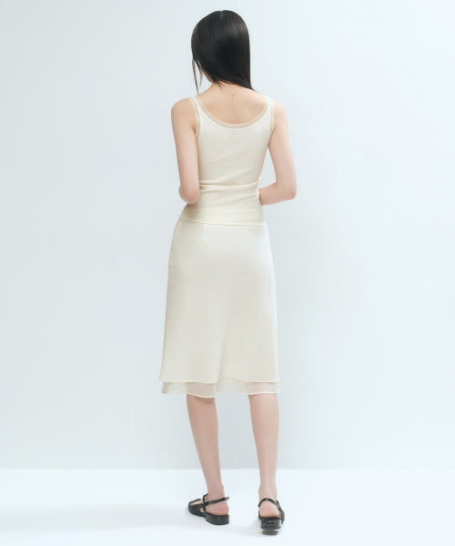 MUSINSA STANDARD WOMAN MUSINSA STANDARD WOMAN Double Layer Midi Skirt (Size S)