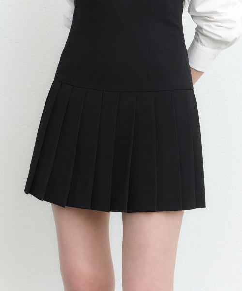 MUSINSA STANDARD WOMAN MUSINSA STANDARD WOMAN Women's Slim Pleated Mini Dress (Black)