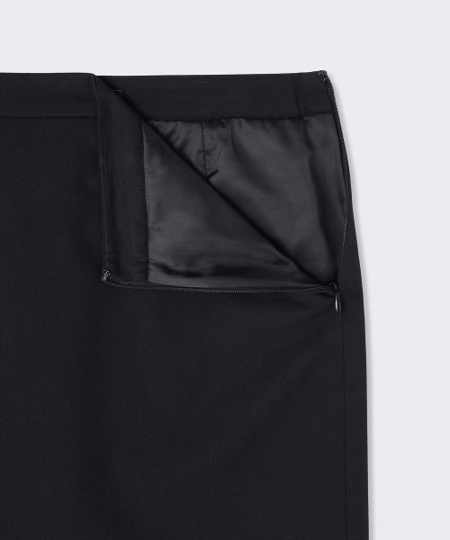 MUSINSA STANDARD WOMAN MUSINSA STANDARD WOMAN Low Waist Knee Length Skirt Black
