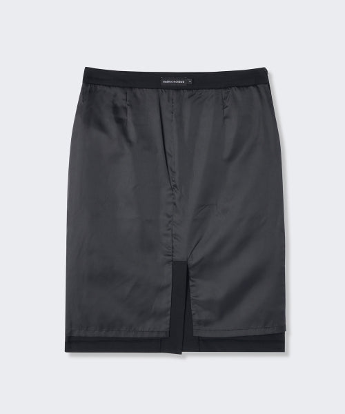 MUSINSA STANDARD WOMAN MUSINSA STANDARD WOMAN Low Waist Knee Length Skirt Black