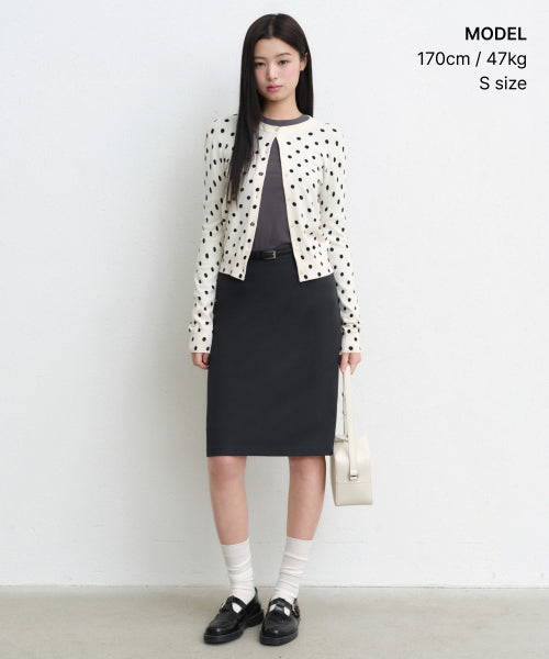 MUSINSA STANDARD WOMAN MUSINSA STANDARD WOMAN Low Waist Knee Length Skirt (Gray)