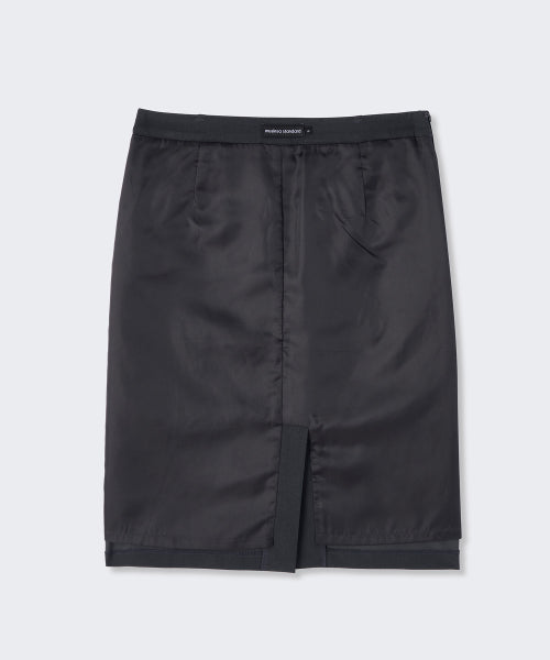 MUSINSA STANDARD WOMAN MUSINSA STANDARD WOMAN Low Waist Knee Length Skirt (Gray)