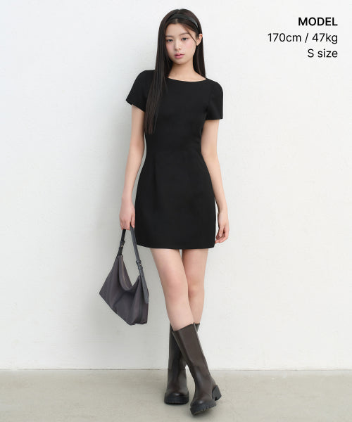 MUSINSA STANDARD WOMAN MUSINSA STANDARD WOMAN Women's Formal Mini Dress (Black)