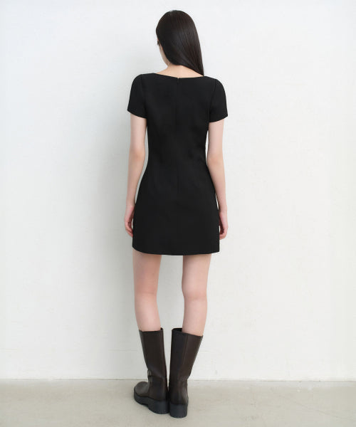MUSINSA STANDARD WOMAN MUSINSA STANDARD WOMAN Women's Formal Mini Dress (Black)