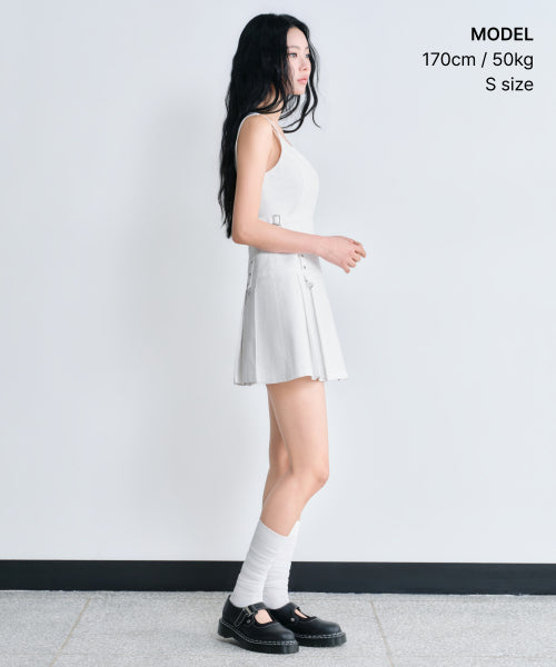 MUSINSA STANDARD WOMAN Pleated Mini Dress - White