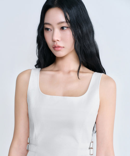 MUSINSA STANDARD WOMAN Pleated Mini Dress - White