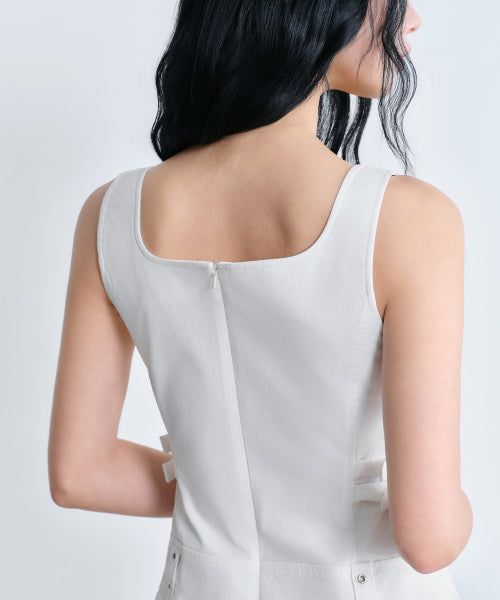 MUSINSA STANDARD WOMAN Pleated Mini Dress - White