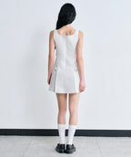 MUSINSA STANDARD WOMAN Pleated Mini Dress - White