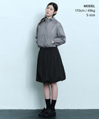 MUSINSA STANDARD WOMAN MUSINSA STANDARD WOMAN Women's Polka Dot Balloon Knee Length Skirt [Black]